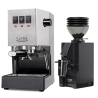 Gaggia Classic E24 Stål Espressomaskin Inkl. Eureka Mignon Zero 55s Matt Svart Espressokvarn