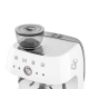 Smeg EGF03WHEU manuell espressomaskin inkl. kvarn vit