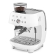 Smeg EGF03WHEU manuell espressomaskin inkl. kvarn vit