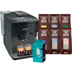 Siemens TP511R09 EQ500 Espressomaskin Inkl. Vårdpaket & 6×400 g Rigtig Kaffe Organic Brun Serie