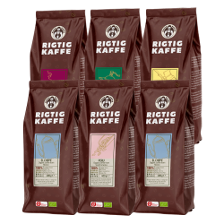 Rigtig Kaffe Organic Mixpaket 2,4 kg Hela Kaffebönor