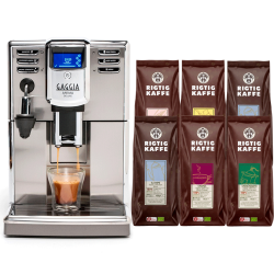 Gaggia Anima Deluxe Stål/Svart Inkl. 8x400g Organic Rigtig Kaffe