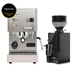 Profitec GO Brushed - Exclusive Line Inkl. Eureka Mignon Perfetto Mat Svart Espressokvarn