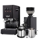 Gaggia Classic E24 Svart Espressomaskin Inkl. Eureka Mignon Zero 55s & Baristautrustning