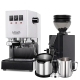 Gaggia Classic E24 Vit Espressomaskin Inkl. Eureka Mignon Zero 55s & Baristautrustning