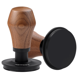 Normcore V4 Tamper med Fjäder & Titaniumbeläggning 58 mm Valnöt Inkl. Tampermatta Valnötsträ