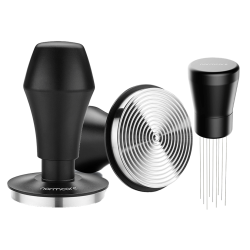 Normcore V4 Tamper med Fjäder & Rillor 58 mm Svart Inkl. Normcore WDT Tool V2 Svart