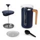 La Cafetière Pisa 8 Koppar Kaffepress Navy Inkl. House of Barista Elektrisk Kaffekvarn & 400g Rigtig Kaffe