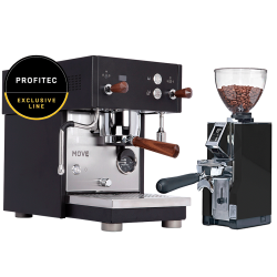 Profitec MOVE - Exclusive Line Inkl. Eureka Mignon Libra 65 Chrome/Matt Svart Espressokvarn