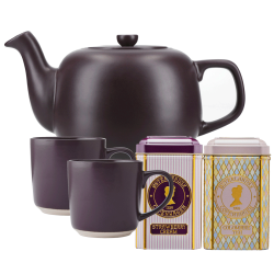 La Cafetière 1,2 L Tebryggare inkl. 2 st koppar 35 cl Lila & Österländska Tehus Pyramidtéer 24 st