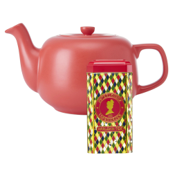 La Cafetière 1,2 L Tebryggare Röd inkl. Østerlandsk Thehus Harlekin Te Pyramidtepåsar 75 st