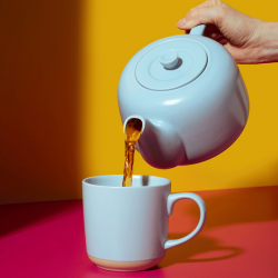 La Cafetière 1,2 L Tebryggare Himmelblå Inkl. Österlandsk Thehus Mermaid Tea Pyramidtepåsar 75 st