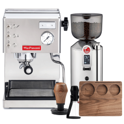 La Pavoni Casa Bar PID Stål LPMCBS02EU Espressomaskin inkl. Prosumer LPGGRI01EU Espressokvarn & Baristautrustning