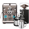 Profitec RIDE Espressomaskin Inkl. Eureka Mignon Libra Krom/Mattsvart Kaffekvarn, Knockbox & Mjölkkanna 0,5L