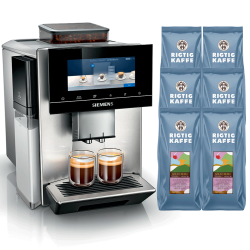 Siemens TQ905RZ3 EQ900 Plus Espressomaskin Inkl. AutoCalc’n Clean & 3kg Rigtig Kaffe Gold Crema