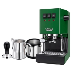 Gaggia Classic E24 Jungle Green Espressomaskin Inkl. Baristautrustning