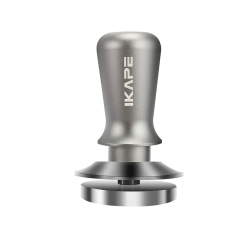 IKAPE V3 Kalibrerad Tamper med Fjäder & Räfflor 58 mm Grå
