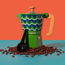 La Cafetière Venice 6 koppar Espressokanna Cyan Tides