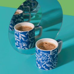 La Cafetière Keramisk Espressokopp Blå Blu Fiorato 12 cl 1 st