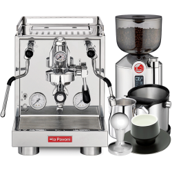 La Pavoni New Cellini Evolution LPSCVS01NO Inkl. La Pavoni Prosumer Espressokvarn, Baristautrustning & Koppar