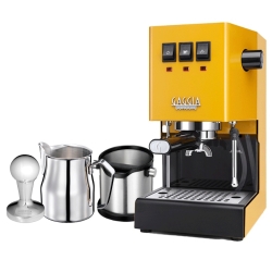 Gaggia Classic E24 Sunshine Yellow Espressomaskin Inkl. Baristautrustning