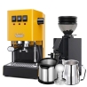 Gaggia Classic E24 Sunshine Yellow Espressomaskin Inkl. Eureka Mignon Zero 55s & Baristautrustning