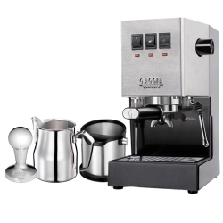 Gaggia Classic E24 Stål Espressomaskin Inkl. Baristautrustning
