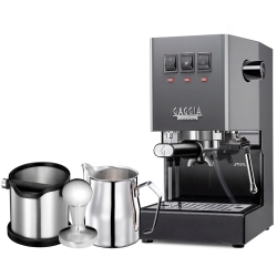 Gaggia Classic E24 Grå Espressomaskin Inkl. Baristautrustning