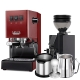 Gaggia Classic E24 Röd Espressomaskin Inkl. Eureka Mignon Zero 55s & Baristautrustning