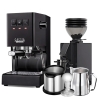 Gaggia Classic E24 Svart Espressomaskin Inkl. Eureka Mignon Zero 55s & Baristautrustning