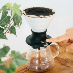 Hario V60 Immersion Switch Dripper Keramik 2 Koppar Vit Inkl. 100 St Filter