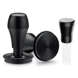 Normcore V4 Tamper med Fjäder, Räfflor & Titanbeläggning 58 mm Inkl. Normcore WDT Tool V2 Svart