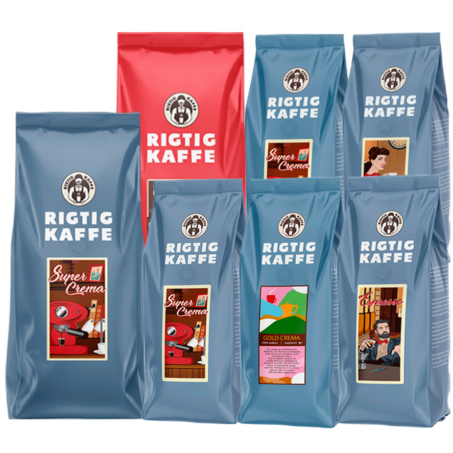 Rigtig Kaffe Mixpaket 4,5 kg Hela kaffeb&ouml;nor