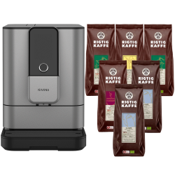 Nivona NIVO 8103 Titanium Espressomaskin Inkl. 8x400g Organic Rigtig Kaffe
