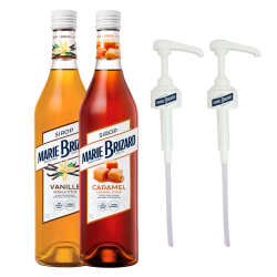 Marie Brizard Vanilj & Karamell Sirap 70 cl Inkl. Pump 2 st