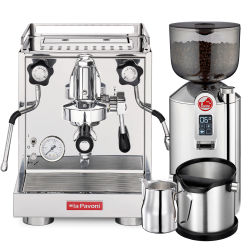 La Pavoni New Cellini Classic LPSCCS01EU Inkl. Espressokvarn & Baristautrustning