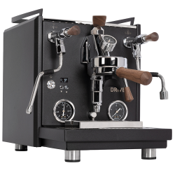 Profitec Drive Espressomaskin Svart m. Trädetaljer Inkl. Eureka Atom W 65 Casa Mattsvart Espressokvarn