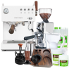 Ascaso Steel Duo Plus White Espressomaskin Inkl. Eureka Mignon Libra 65 Kvarn, Baristautrustning, Vattenfilterkanna & Underhåll