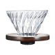 Hario V60-02 Glasdripper Valnötsträ 2 Koppar