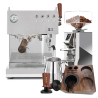 Ascaso Steel Duo Plus Polerat Stål Espressomaskin Inkl. Eureka Mignon Libra 55 Krom Espressokvarn & Baristautrustning