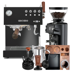 Ascaso Steel Duo Plus Black Espressomaskin Inkl. Mahlkönig E64 WS Espressokvarn Svart & Baristautrustning