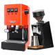 Gaggia Classic E24 Lobster Red Espressomaskin Inkl. Eureka Mignon Zero 65 Speedy Mattsvart Espressokvarn