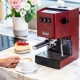 Gaggia Classic E24 Röd Espressomaskin Inkl. Eureka Mignon Zero 65 Speedy Mattsvart Espressokvarn