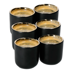 La Cafetière Dubbelväggad Espressokopp 7 cl 6 st Svart/Guld