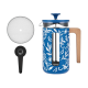 La Cafetière Pisa 8 Kop Presskanna Blu Fiorato Inkl. Keramisk Espressokopp 12 cl 2 st.