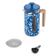 La Cafetière Pisa 8 Kop Presskanna Blu Fiorato Inkl. Keramisk Espressokopp 12 cl 2 st.