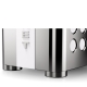Rocket Appartamento TCA Stål/Vit Espressomaskin Inkl. Eureka Mignon Zero 65 Speedy Vit Espressokvarn