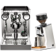 Rocket Appartamento TCA Stål/Vit Espressomaskin Inkl. Eureka Mignon Zero 65 Speedy Vit Espressokvarn