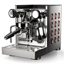 Rocket Appartamento TCA Stål/Koppar Espressomaskin Inkl. Eureka Mignon Zero 65 Speedy Krom Espressokvarn
