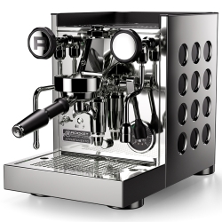 Rocket Appartamento TCA Stål/Svart Espressomaskin Inkl. Eureka Mignon Zero 65 Speedy Matt Svart Espressokvarn
